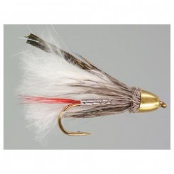 White Muddler Marabou Conehead 2