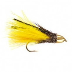 Yellow Muddler Marabou Conehead 2